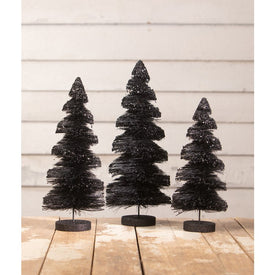 Black Shadows Trees Set of 3