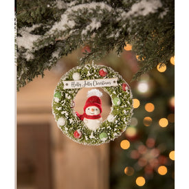 Holly Jolly Snowman Wreath