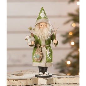 Vintage Santa in Green Small