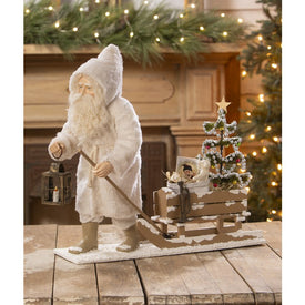 Vintage Santa Pulling Sled