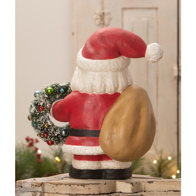 【激レア】WASHIKASHIWA - FAT SANTA Jolly Fat Santa with Wreath | Riverbend Home