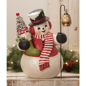 Snowman Stanley with Lantern