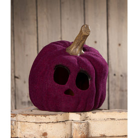 Flocked Jack-O-Lantern Purple