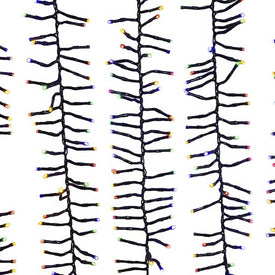 16-Foot 480-Light Dual Color 5MM LED Multifunction Cluster Garland with Green Wire