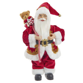 12" Standing Christmas Santa with Sack