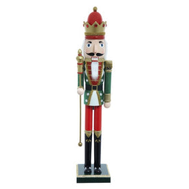 22" Red and Green King Nutcracker