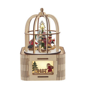 7" Battery-Operated LED Lighted Music Box