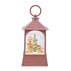 8.37" Battery-Operated USB LED Lighted Gingerbread Water Lantern