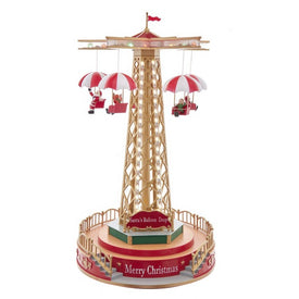 LED Lighted Musical Santa Balloon Drop Table Piece