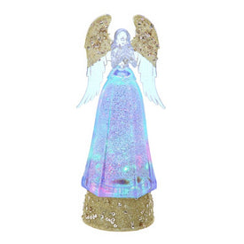 10.24" Battery-Operated LED Lighted Angel Lantern