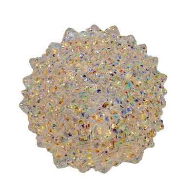 15.5" Battery Operated LED Silver Iridescent Tabletop Christmas Tree