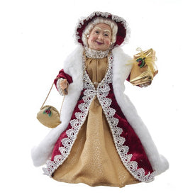 17" Jacqueline Kent Red and Gold Mrs. Claus Figurine