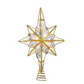 10-Light LED Capiz Star Tree Topper