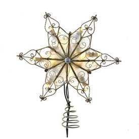10-Light LED Star with Twisted Scroll Accents Tree Topper