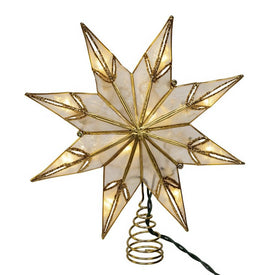 10-Light 8PT Capiz Clear Star Tree Topper