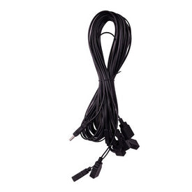 6-Foot USB Power Extension Cord+ with Black Wire and 6 Ports