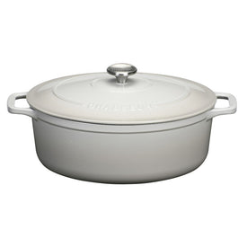 Chasseur French Enameled Cast Iron Oval Dutch Oven, 5.3-quart - Macademia
