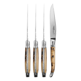 Goyon-Chazeau Set of 4 Laguiole Steak Knives - Wood