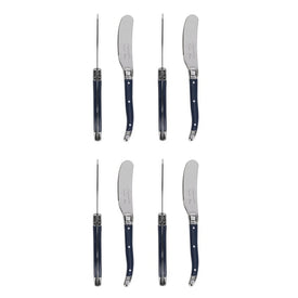 Laguiole Set of 8 Cheese Spreaders - Navy