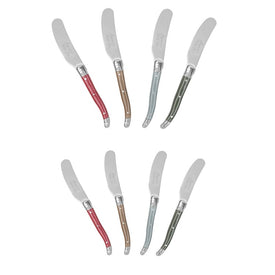 Laguiole Set of 8 Cheese Spreaders - Holly Berry