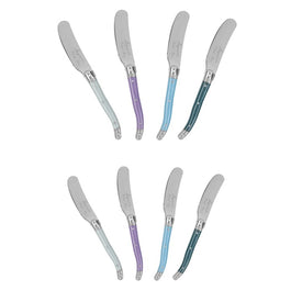 Laguiole Set of 8 Cheese Spreaders - Plum Rose