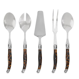 Serving Set 5 Piece Tortoise Shell Stainless Steel/Resin