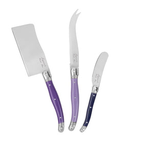 3-Piece Laguiole Cheese Knife Set - Plum Rose