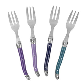Laguiole Cake Forks, Set of 4 - Plum Rose