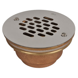 Shower Drain Solid Heavy 2 Inch IPS Stainless Steel Bronze