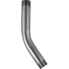 Shower Arm with Cast Set Screw Flange Polished Chrome 1/2 Inch 8 Inch Brass