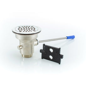 Lever Drain Less Overflow 3-1/2 x 2 Inch Brass Body and Stopper for Commercial Sink 15-4/5 Inch