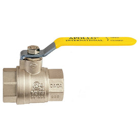 Ball Valve 94A 2-Piece 2 Inch NPT Brass Full Port 600PSI CWP Lever PTFE 0-400 Degrees Fahrenheit