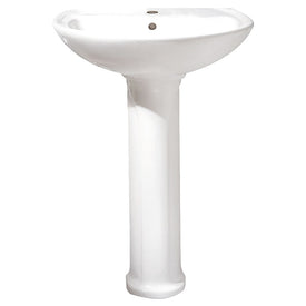 Cadet 24" Pedestal Bathroom Sink and Base with Single Hole