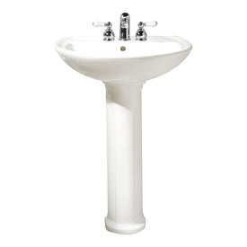 Cadet 24" Pedestal Bathroom Sink and Base for 4" Centerset Faucet