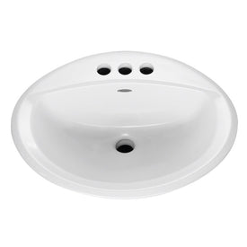 Aqualyn 20-3/8" W Drop-In Bathroom Sink with Overflow for 4" Centerset Faucet