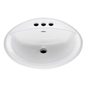 Aqualyn 20-3/8" W Drop-In Bathroom Sink without Overflow for 4" Centerset Faucet