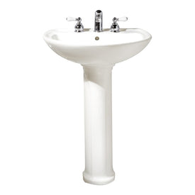 Cadet 24" Pedestal Bathroom Sink and Base for 8" Widespread Faucet