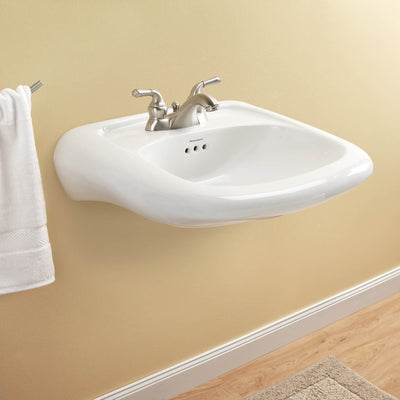 Murro 21-1/4"W Universal Design EverClean Bathroom Sink with Overflow for 4" Centerset Faucet