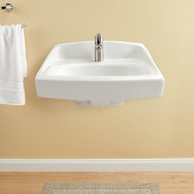 Lucerne 20-1/2"W Wall-Mount Bathroom Sink for Single Hole Faucet