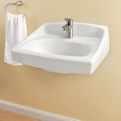 Lucerne 20-1/2"W Wall-Mount Bathroom Sink for Single Hole Faucet