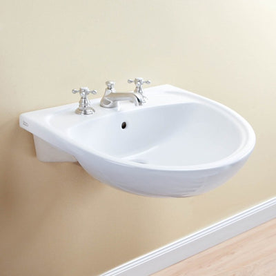 Mezzo 22"W Semi-Countertop Sink for 8" Widespread Faucet