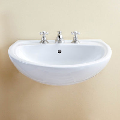 Mezzo 22"W Semi-Countertop Sink for 8" Widespread Faucet