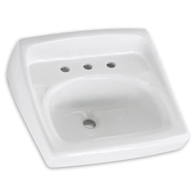 Lucerne 20-1/2"W Wall-Mount Bathroom Sink for 8" Widespread Faucet