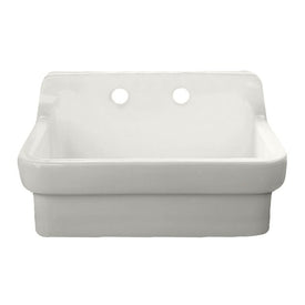 Country Kitchen 30" Single Bowl Porcelain Apron Front Kitchen Sink