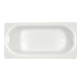 Princeton 60"L x 30"W Recessed Alcove Bathtub with Right-Hand Drain/Chrome Trim