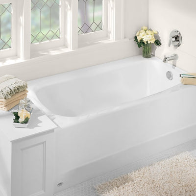 Cambridge 60"L x 32"W Integral Apron Soaking Bathtub with Right-Hand Drain
