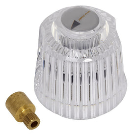 Replacement Clear Acrylic Knob Handle for Tub and Shower Faucets