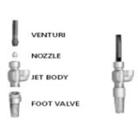 Pump Jet Assembly Deep Well Twin Pipe 8 Inch Bronze FT4B-08 for Convertible Jet Pump