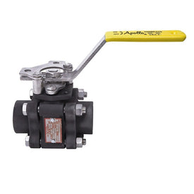 83A-140 Series 3/4" Three-Piece Female Full Port Carbon Steel Ball Valve with SS Ball and Stem