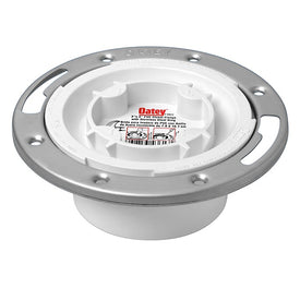 Closet Flange Easy Tap with Stainless Steel Ring 3 or 4 Inch PVC